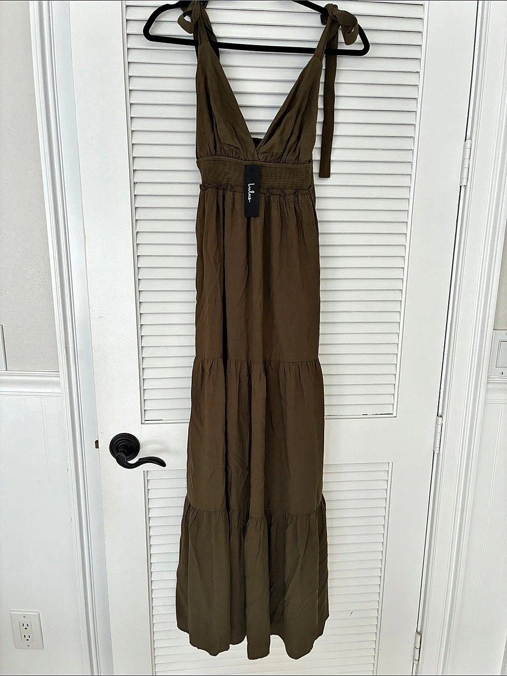 lulus Maxi Dress in Brown NWT